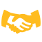 Icon illustration of a handshake